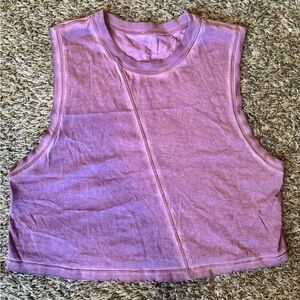 Lululemon Athletica Pink Muscle Crop Tank Top